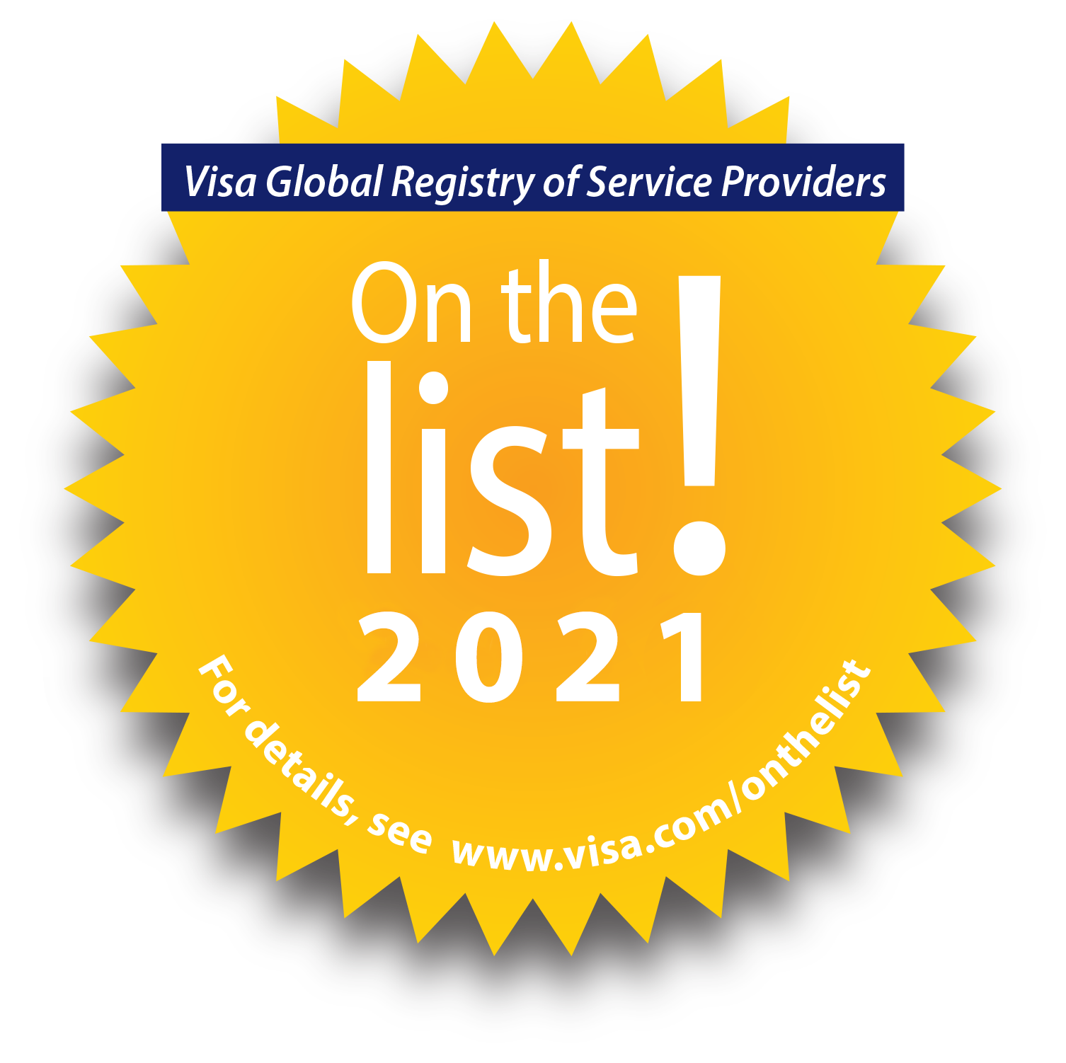 Accredited by visa